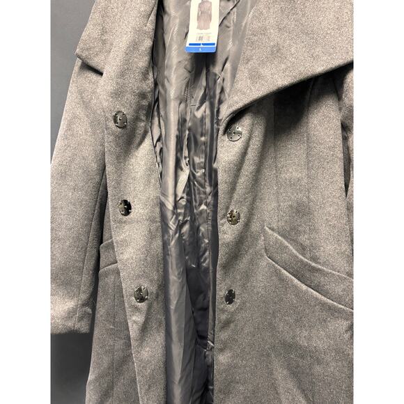 NWT Karl Lagerfeld Women’s Large Wool-Blend Belted Coat - Picture 5 of 6